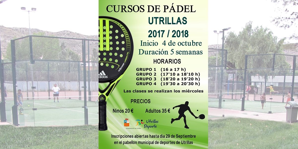 Cartel cursos de pádel web 2