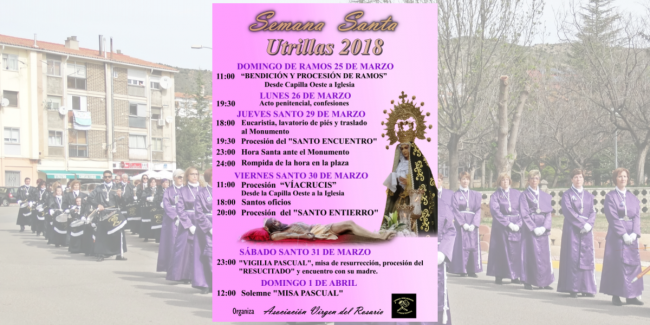 Horarios semana santa Utrillas 2018