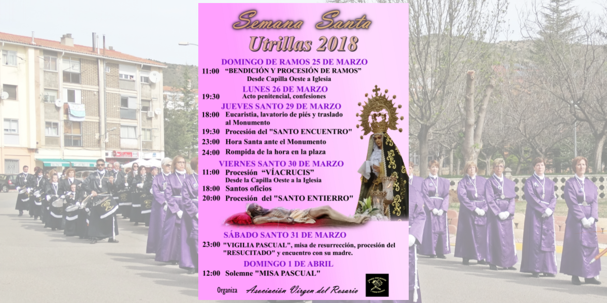 Horarios semana santa Utrillas 2018