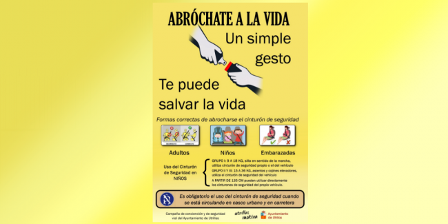 Campaña seguridad vial Utrillas – Cinturón de seguridad web