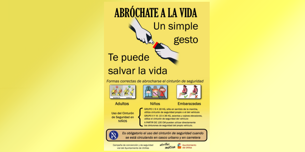 Campaña seguridad vial Utrillas – Cinturón de seguridad web