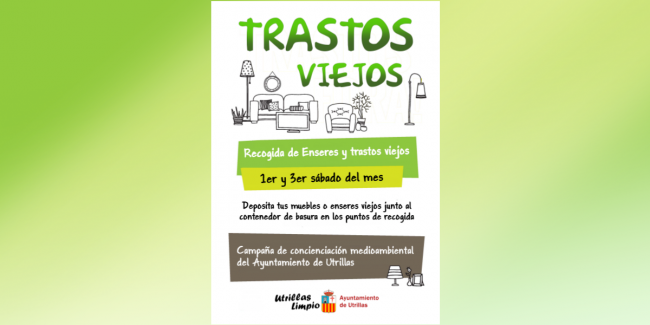 Cartel recogida trastos viejos web
