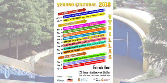 Cartel verano cultural Utrillas 2018 web
